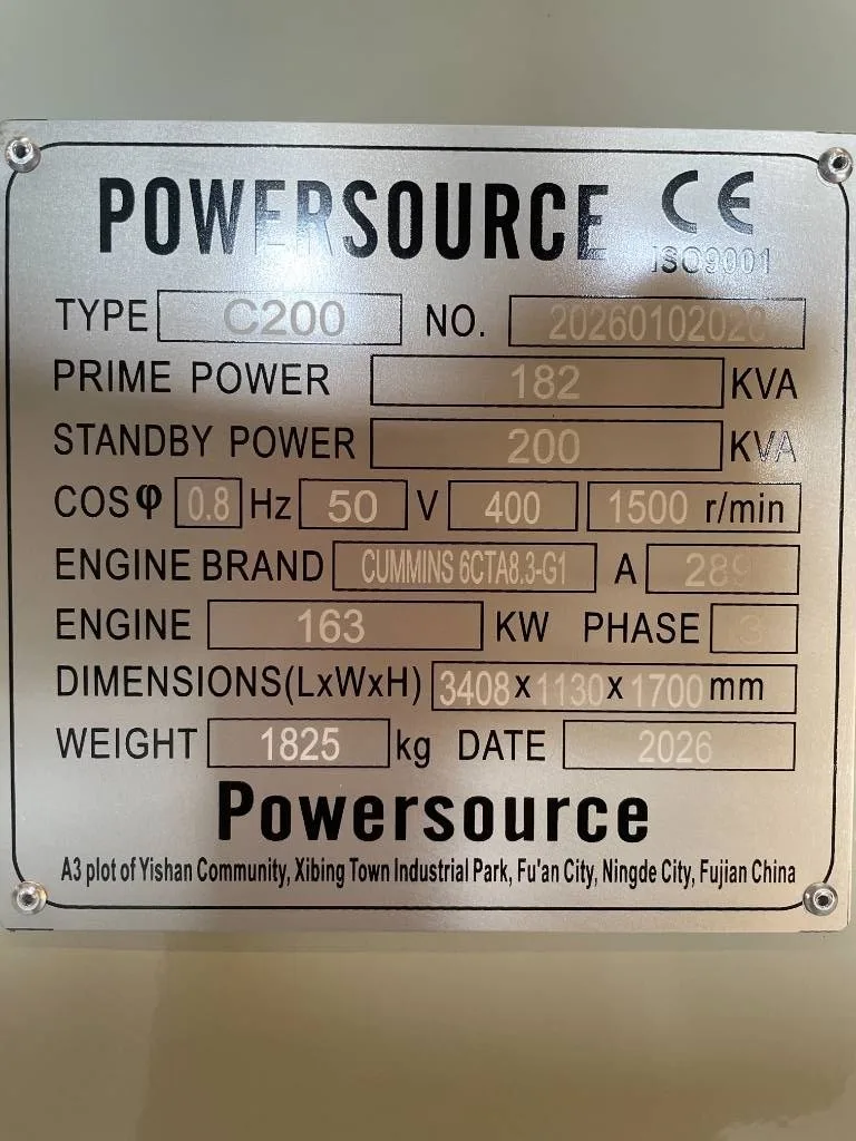 Groupe électrogène diesel Cummins 200 kVA triphasé – 6CTA8.3-G1 — vue 5